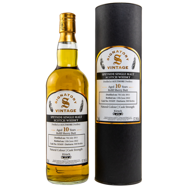 Aultmore 10 Jahre 2011 2022 Refill Sherry Butt #305609 Signatory 57,3% 0,7l