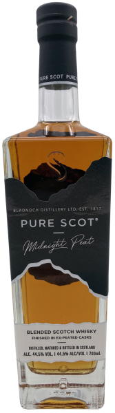 Pure Scot Midnight Peat Blended Scotch Whisky by Bladnoch 44,5% 0,7l