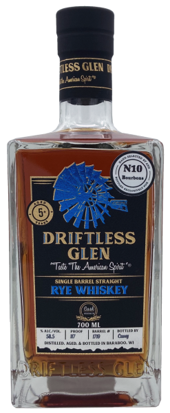 Driftless Glen Single Barrel #1719 Straight Rye Whiskey 58,5% 0,7l
