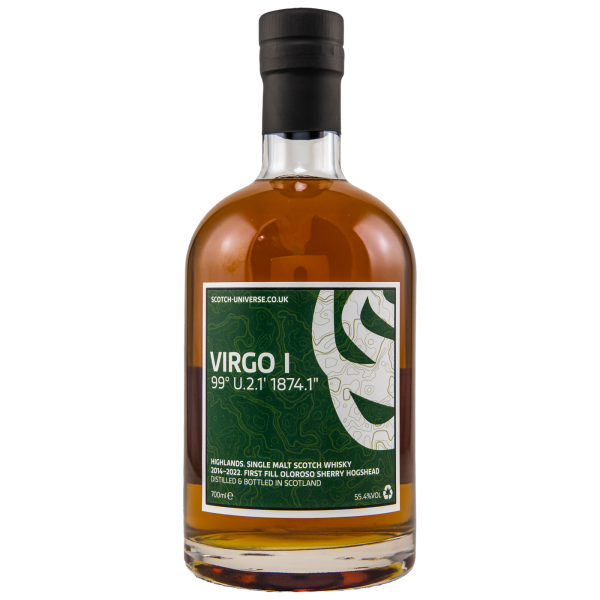 Virgo I 8 Jahre 2014 2022 First Fill Oloroso Sherry Hogshead Scotch Universe 55,4% 0,7l