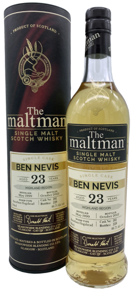 Ben Nevis 23 Jahre 1999 2022 Bourbon Hogshead #181 The Maltman 46,7% 0,7l