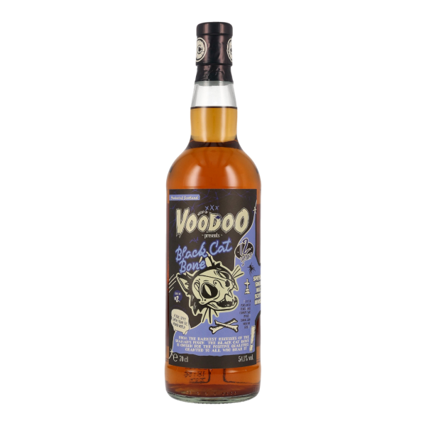 Black Cat Bone 12 Jahre Speyside Single Malt Whisky of Voodoo 54,1% 0,7l