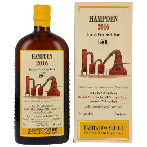 Hampden 2016 2023 OWH Jamaica Pure Single Rum Habitation Velier 60% 0,7l