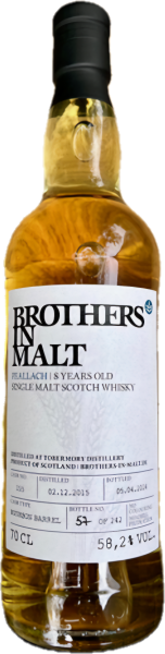 Ledaig 8 Jahre Peallach Ex Bourbon Barrel Brothers in Malt 58,2% 0,7l