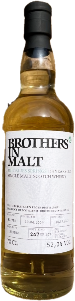 Glen Elgin 14 Jahre Millbuies Springs Brothers in Malt 52% 0,7l