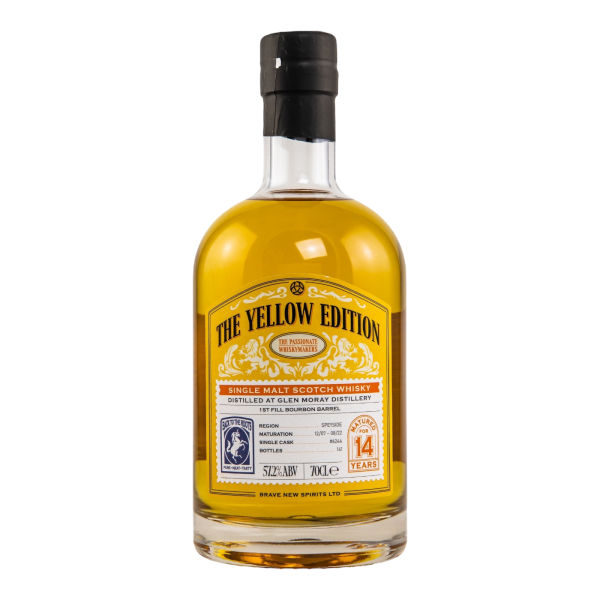 Glen Moray 14 Jahre 2007 2022 Yellow Edition - 1st Fill Bourbon Barrel #6244 Brave New Spirits 57,2% 0,7l