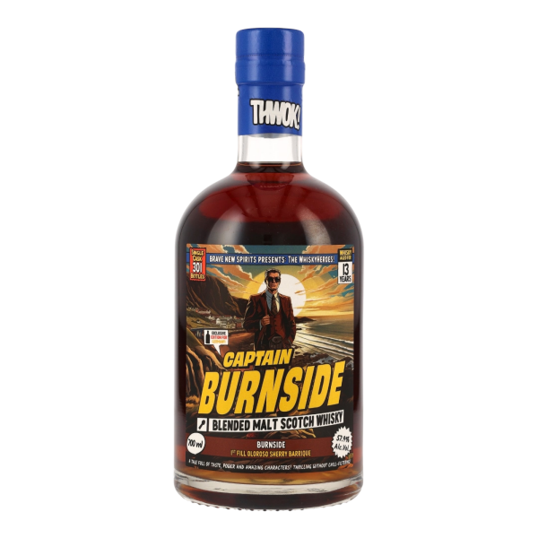 Burnside 13 Jahre Whisky Heroes - Captain Burnside Brave New Spirits 57,9% 0,7l