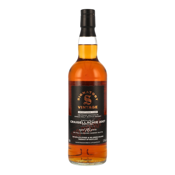 Craigellachie 16 Jahre 2007 Exceptional Cask 100 Proof Edition #4 Signatory 57,1% 0,7l