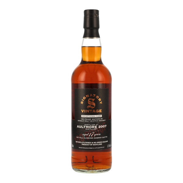 Aultmore 17 Jahre 2007 Exceptional Cask 100 Proof Edition #5 Signatory 57,1% 0,7l