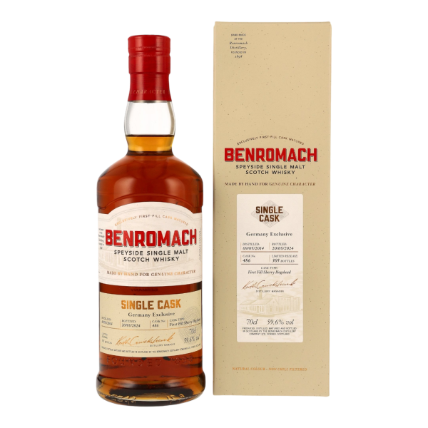 Benromach 10 Jahre 2014 2024 First Fill Sherry Hogshead #486 59,6% 0,7l