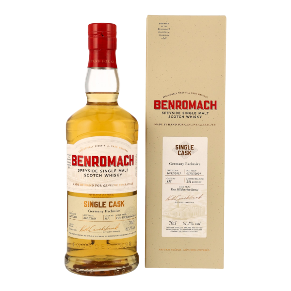 Benromach 11 Jahre 2013 2024 First Fill Bourbon Barrel #835 61,1% 0,7l