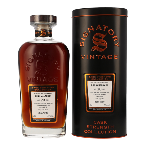 Bunnahabhain 20 Jahre 2004 2024 First Fill Oloroso Sherry Butt #800190 Signatory 61,2% 0,7l