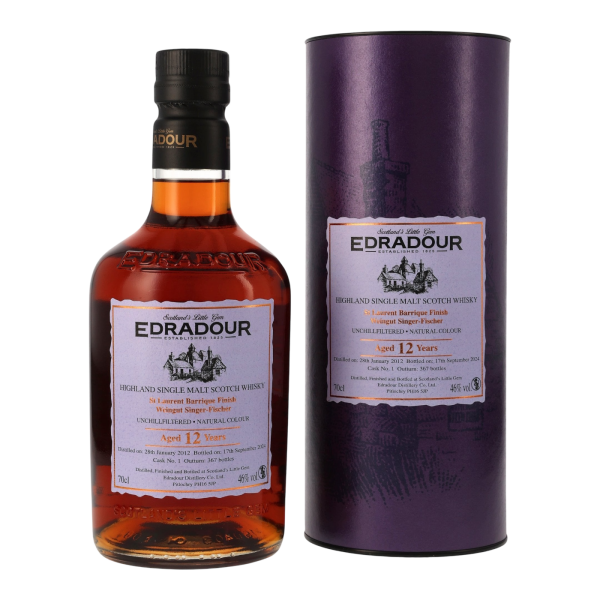 Edradour 12 Jahre 2012 2024 St. Laurent Barrique Finish #1 Singer-Fischer 46% 0,7l