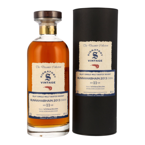 Bunnahabhain 11 Jahre 2013 Staoisha 1st Fill Oloroso Sherry Butts Ibisco Decanter Signatory 46% 0,7l