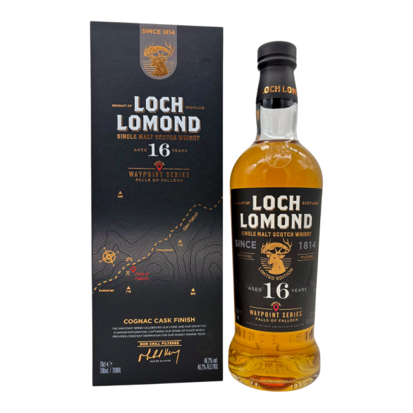 Loch Lomond 16 Jahre Waypoint Series - Falls of Falloch - First FIll Cognac Cask Finish 46,2% 0,7l