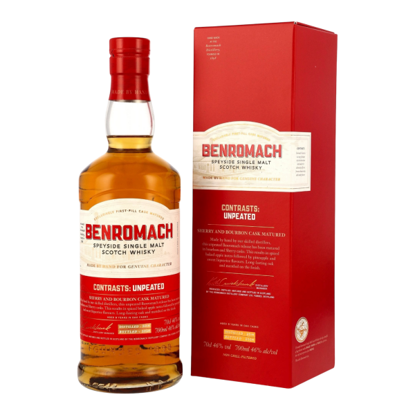 Benromach 9 Jahre 2014 2024 Contrasts: Unpeated Sherry & Bourbon Cask 46% 0,7l