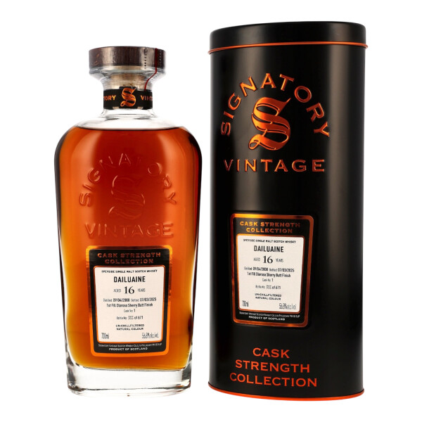 Dailuaine 16 Jahre 2008 2025 1st Fill Oloroso Butt #1 Signatory 56,8% 0,7l