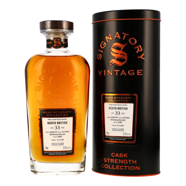 North British 33 Jahre 1991 2024 Refill Oloroso Sherry Butt #262087 Signatory 53,2% 0,7l