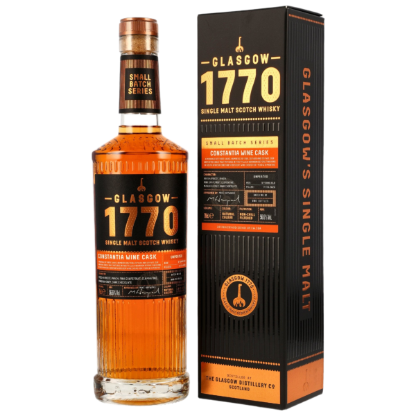 Glasgow 1770 5 Jahre 2020 2025 Constantia Wine Cask #20/1399, 20/1400, 20/1401 56,6% 0,7l