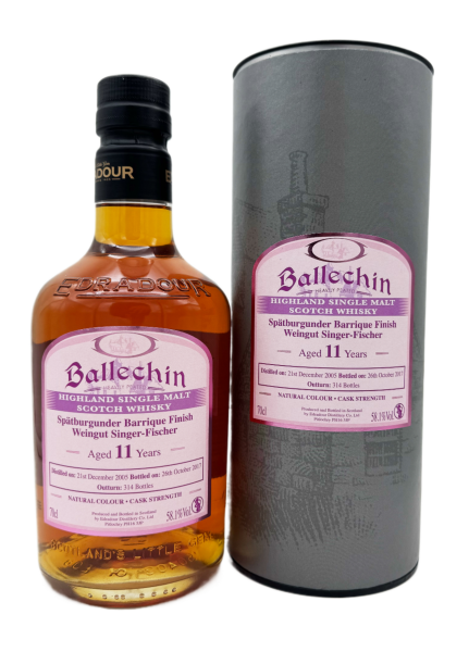 Ballechin 11 Jahre Spätburgunder Singer Fischer 58,1% 0,7l