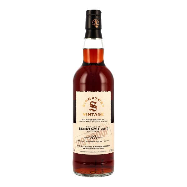 BenRiach 10 Jahre 2014 2025 100 Proof Edition #40 Signatory 57,1% 0,7l