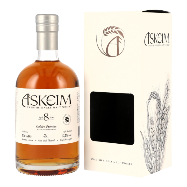 Smögen Askeim 8 Jahre Golden Promise Triple Distilled Batch No. 2 57,2% 0,5l