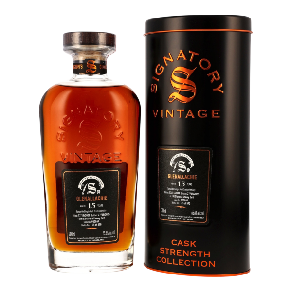 Glenallachie 15 Jahre 2009 2025 Symingtons Choice 1st Fill Oloroso Sherry Butt #900864 Signatory 65,6% 0,7l