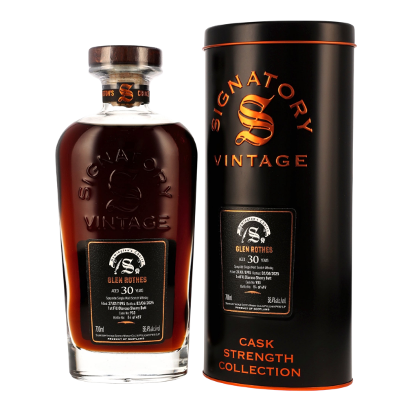 Glenrothes 30 Jahre 1995 2025 Symingtons Choice 1st Fill Oloroso Sherry Butt #933 Signatory 58,4% 0,7l