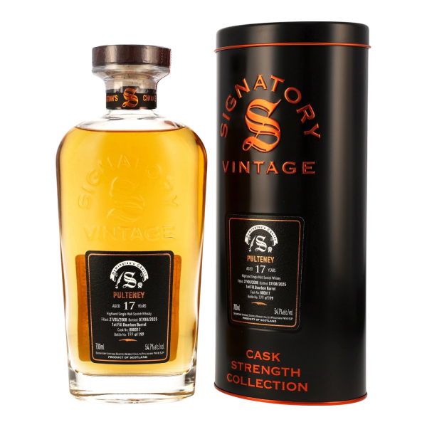 Pulteney 17 Jahre 2008 2025 Symingtons Choice 1st Fill Bourbon Barrel #800017 Signatory 54,7% 0,7