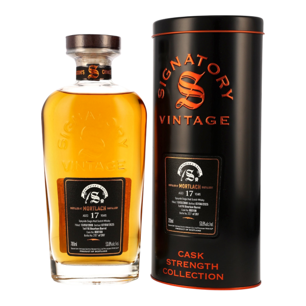 Mortlach 17 Jahre 2008 2025 Symingtons Choice 1st Fill Bourbon Barrel #800108 Signatory 53,8% 0,7