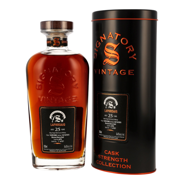 Laphroaig 25 Jahre 2000 2025 Symingtons Choice Oloroso Sherry Butt #4078 Signatory 54,5% 0,7