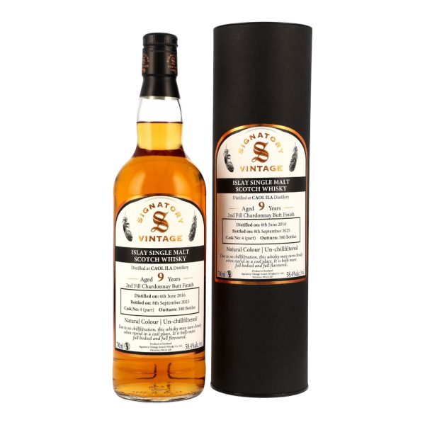 Caol Ila 9 Jahre 2016 2025 Second Fill Chardonnay Cask Finish #4 Signatory 58,4% 0,7l