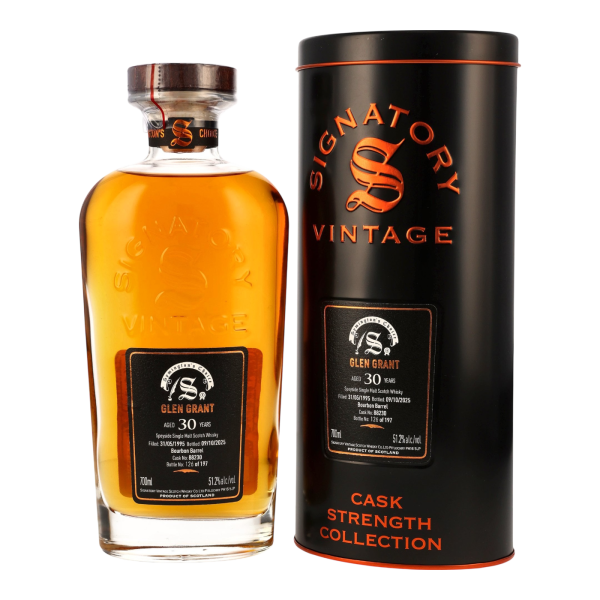 Glen Grant 30 Jahre 1995 2025 Symingtons Choice Bourbon Barrel #88230 Signatory 51,2% 0,7