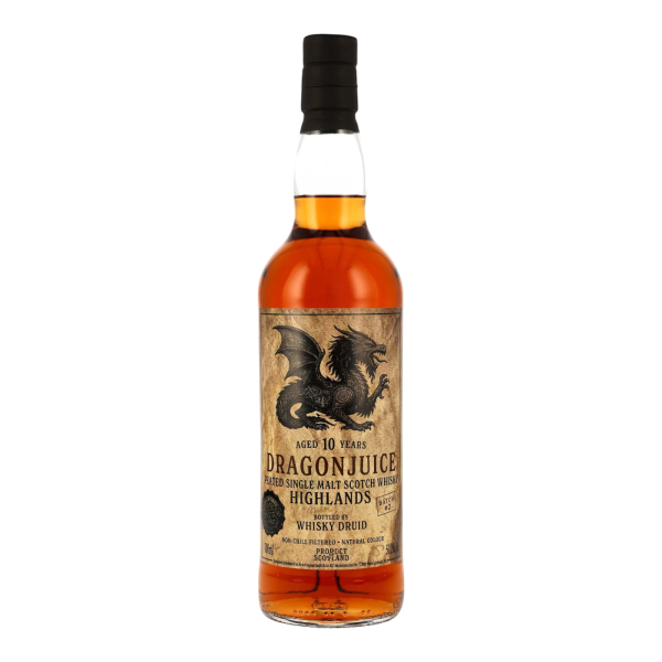 Dragonjuice 10 Jahre Highlands Peated Single Malt Whisky Batch #2 Whisky Druid 50,2% 0,7l