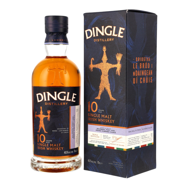Dingle 10 Jahre Bourbon, Port & PX Cask Single Malt Irish Whiskey 46,5% 0,7l