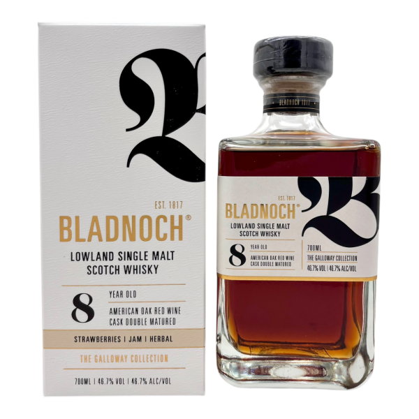 Bladnoch 8 Jahre Red Wine Cask Double Matured The Galloway Collection 46,7% 0,7l
