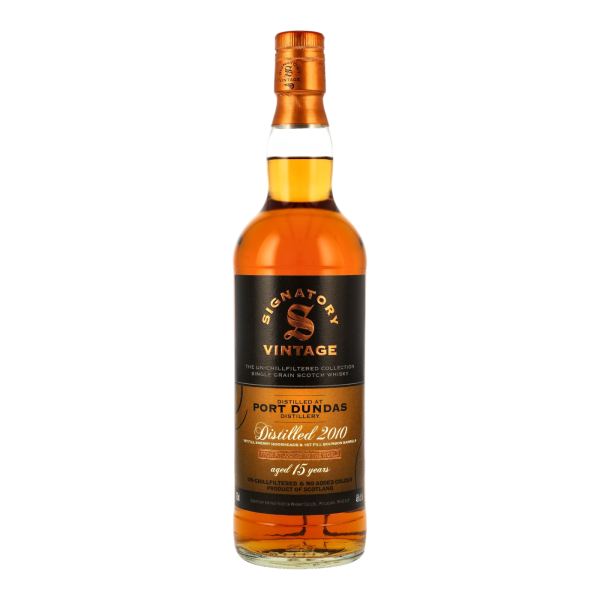 Port Dundas 15 Jahre 2010 2026 First Fill Sherry & Bourbon Casks Single Grain Signatory 46% 0,7l