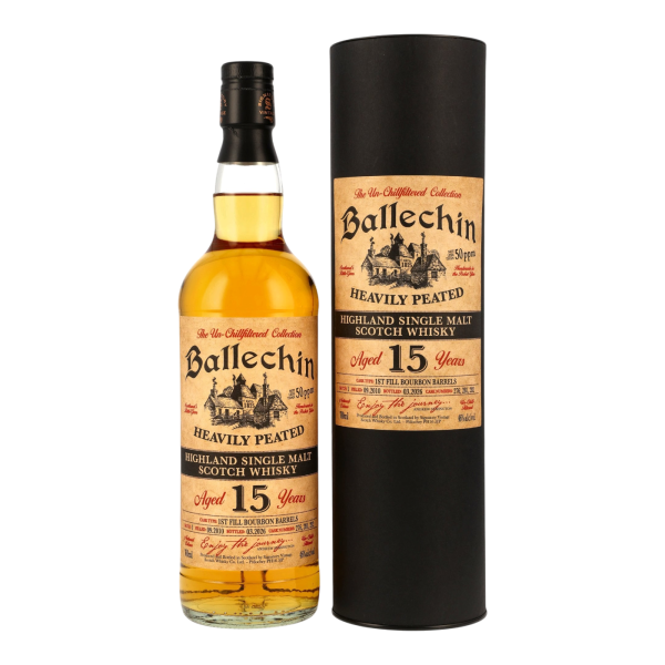 Ballechin 15 Jahre 2010 2026 Heavily Peated First Fill Bourbon Barrels Signatory 46% 0,7l