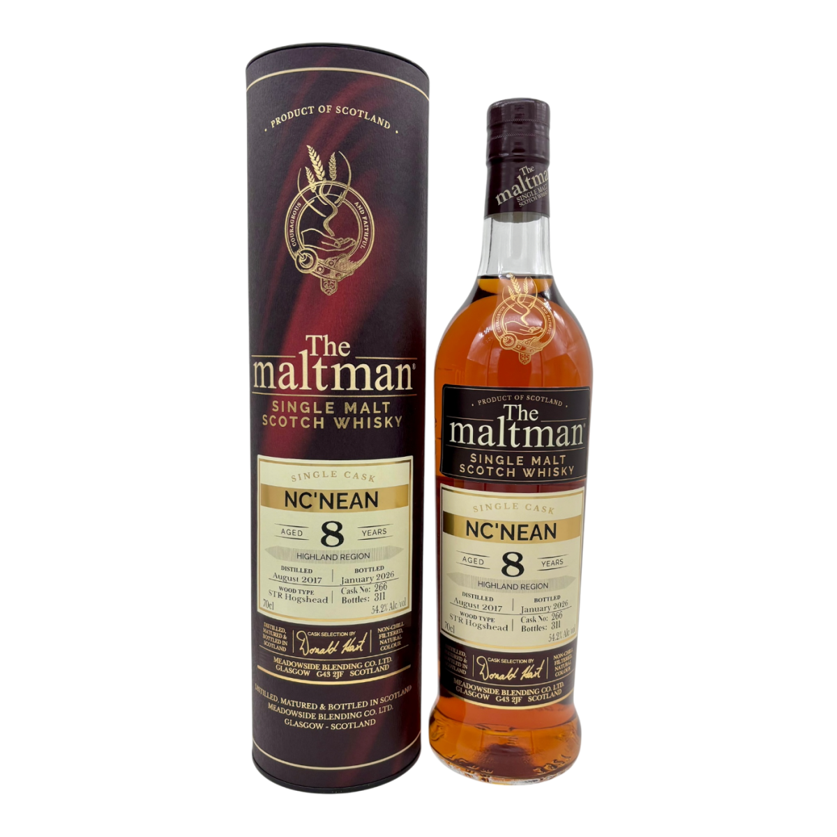 Nc'Nean 8 Jahre 2017 2026 STR Hogshead #266 The Maltman 54,2% 0,7l ...