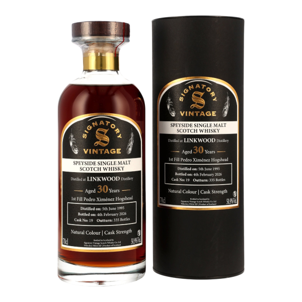 Linkwood 30 Jahre 1995 2026 First Fill PX Hogshead #19 Signatory 50,9% 0,7