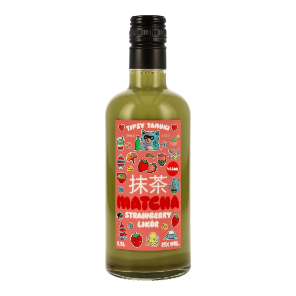 Tipsy Tanuki Matcha Strawberry Likör 15% 0,5l