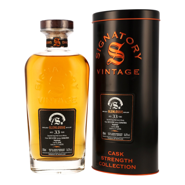 Glenlossie 33 Jahre 1992 2026 Symingtons Choice Hogshead #3458 50th Anniversary Kirsch 54,3% 0,7l