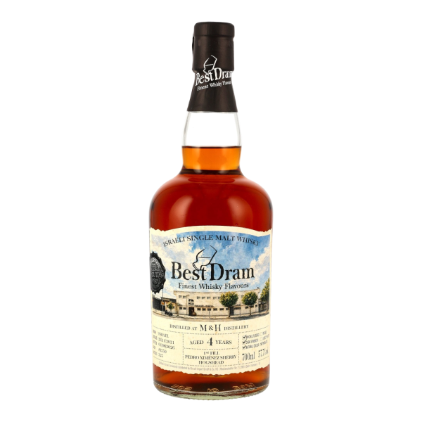 M & H Distillery 4 Jahre 2021 2026 1st Fill PX Sherry Hogshead #3550 Best Dram 57,7% 0,7l