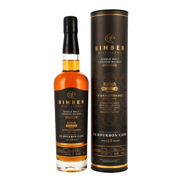 Bimber 10 Jahre 2016 2026 ex-Bourbon Cask #74 50th Anniversary Kisch Single Malt London Whisky 57% 0,7l