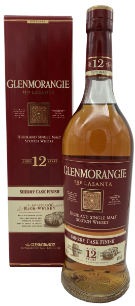 Glenmorangie 12 Jahre Lasanta 43% 0,7l (altes Design) (Ohne Verpackung)