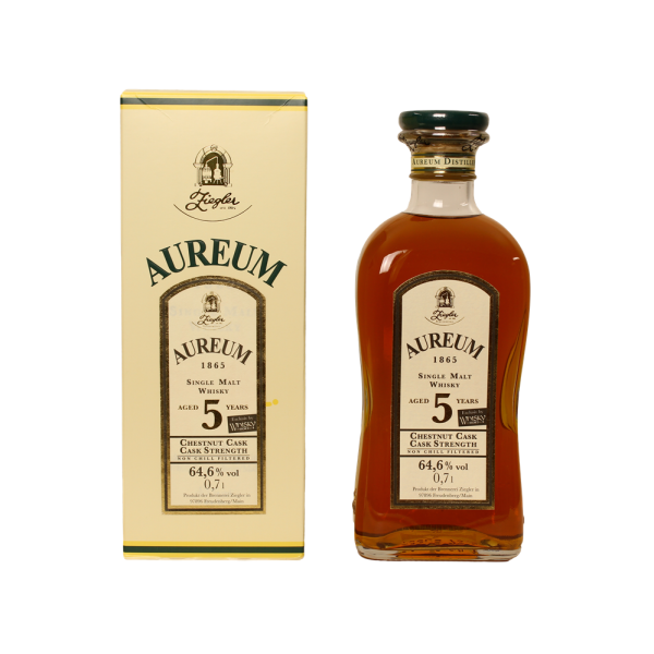Aureum 1865 5 Jahre Kastanie Chestnut Cask Strength for Whiskyhort 64,6% 0,7l