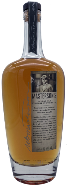 Mastersons 10 Jahre Straight Rye Whiskey 45% 0,7l
