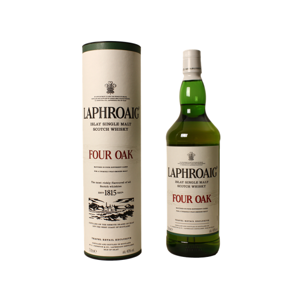 Laphroaig Four Oak 40% 1,0l (altes Design mit Dose)