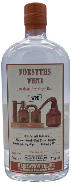 Worthy Park WPE Forsyths White Jamaican Pure Single Rum Habitation Velier 57% 0,7l