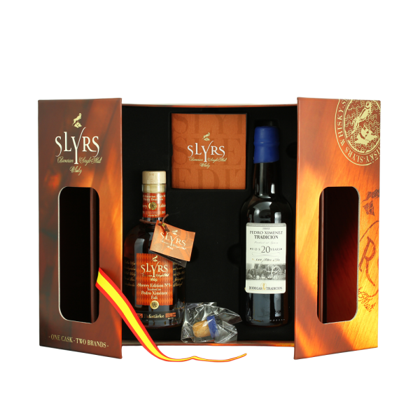 Slyrs Set PX 55,3% 0,35l / Bodega Tradition PX Sherry 15% 0,375l